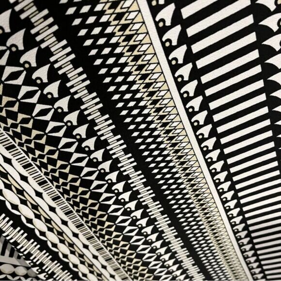 White House Black Market Geometric Print Halter Maxi Dress size 0 - Picture 7 of 14